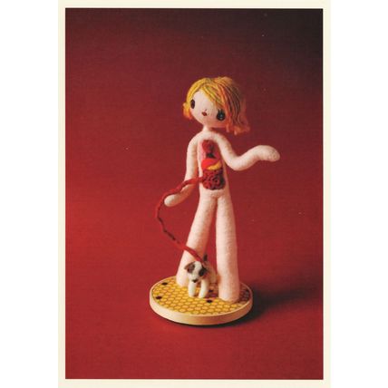 Dog Lead as Intestine Entrails Japanese Extreme Felt Sculpture 8x6 Postcard
