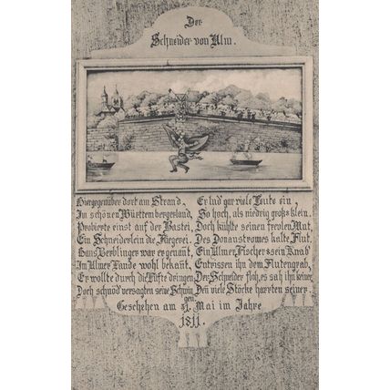 Ulm D'r Schneider Von Ulm im Jahre 1811 German Old Postcard
