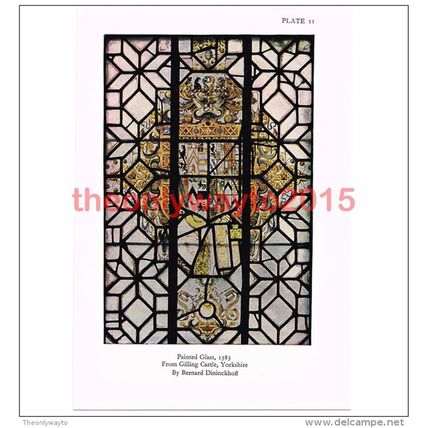 Painted Glass, 1585, Gilling Castle, Yorkshire, Book Illustration (Print), c1950