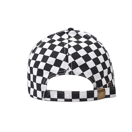 Checker Baseball Caps For Women Men Grid Lattice Casual Fitted Hat UK New