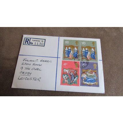 1970 Registerd Letter / FDC Cover - Christmas