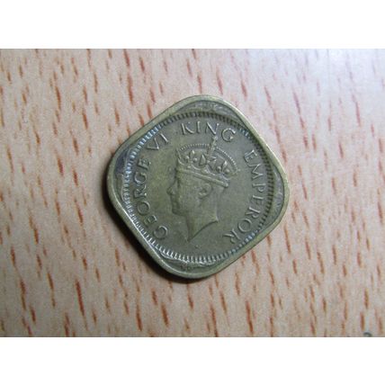 India 1943 1/2 Anna Coin