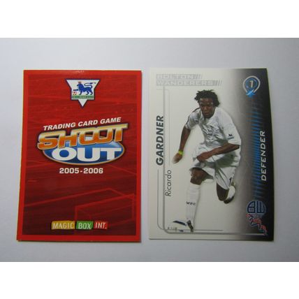 Ricardo Gardner - Bolton W - Shoot Out 2005 2006 Magic Box Football Card (EF1)