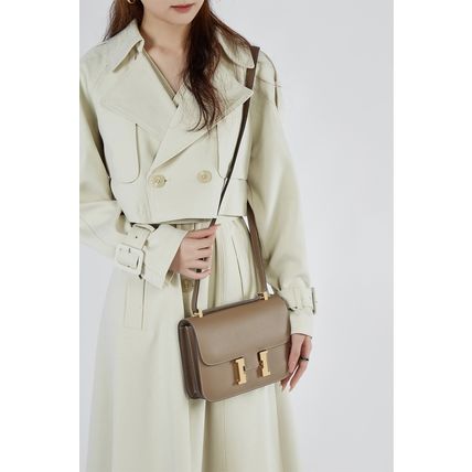 Women Genuine Leather Crossbody Bag Luxury Handbag Bronze