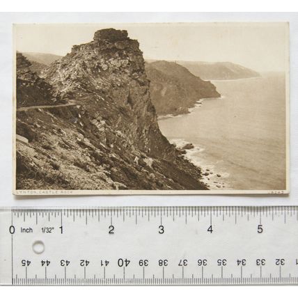 vintage postcard Lynton, Castle Rock