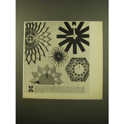1961 Howard Miller George Nelson Clocks Advertisement - A Matter of Timing