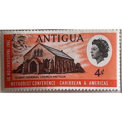 Antigua 1967 Methodist Church 4c Gilbert Memorial Mounted Mint MM SG 203 stamp