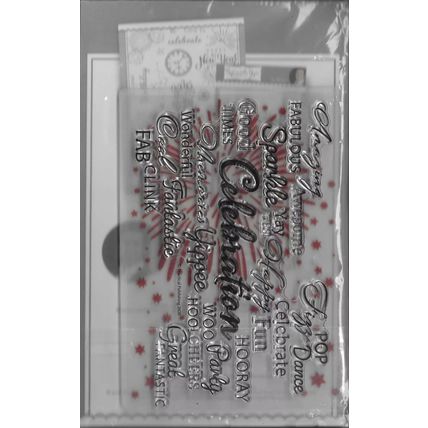 Phill Martin. Time to Celebrate Die, Stamps & Embossing Folder. Die Cutting