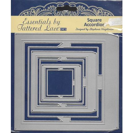 Tattered Lace. Square Accordion Die Set. Die Cutting Cardmaking Scrapbooking
