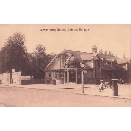 Temperance Billiard Club Saloon Balham London Old Postcard