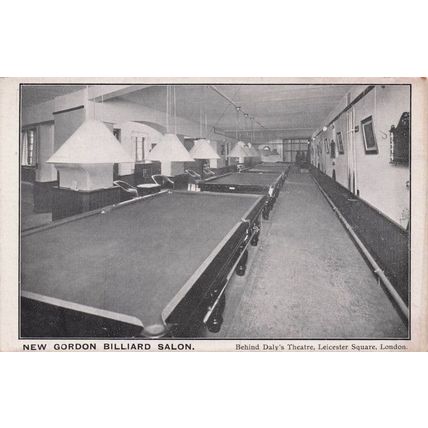 Gordon Billiard Room Behind Daly's Theatre London Old Postcard