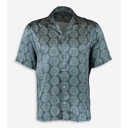 FRESCOBOL CARIOCA Rio de Janeiro Roberto Medalhao Print Silk Shirt BNWT