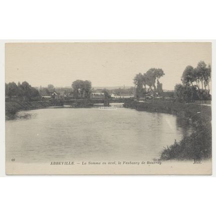 Abbeville La Somme en aval le Faubourg de Rourray France RPPC Neurdein c1910 WW1