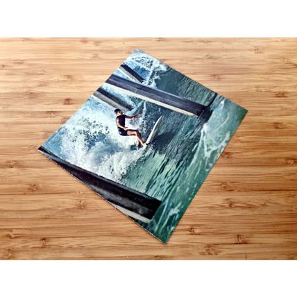 1960s Surfing Photo Magazine Print, Californian Surfer Riding Waves