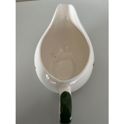 VINTAGE 'FIERCE COCK' GRAVY BOAT BY ADAMS POTTERY