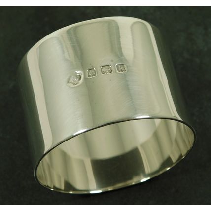 Antique Edwardian Solid Silver Napkin Serviette Ring 1909 By William Hutton