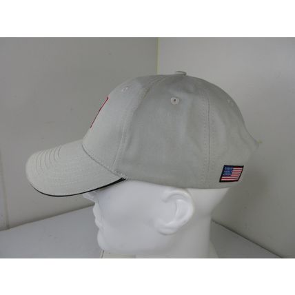 Big R Farm Stores Hat Strapback Baseball Cap Gray Tan Red Embroidered Logo