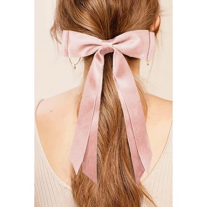 Apricot Pink Double Bow Knot Alligator Hair Clip