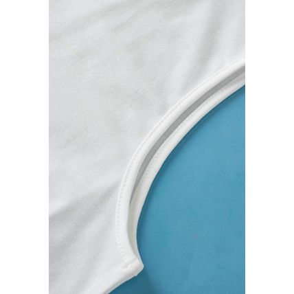 White Crew Neck Pleated Tank Top