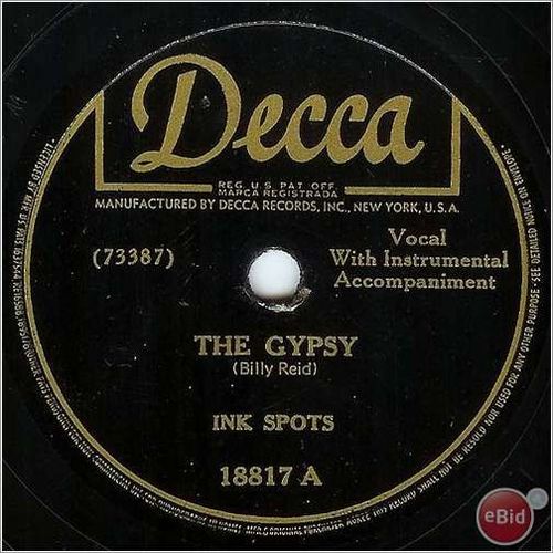 Decca 78 #18817 - "The Gypsy" - The Ink Spots - "Everyone Is Saying Hello Again"