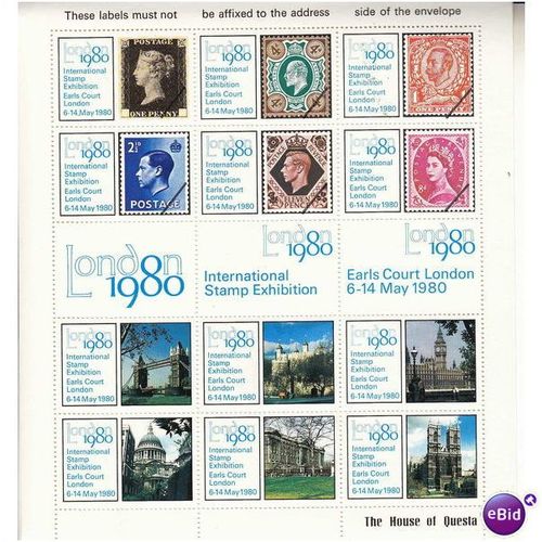 London 1980 International Stamp Exhibition Souvenir Sheet