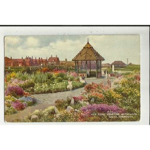 A308 Norfolk GREAT YARMOUTH Lily Pond Valentine "Art Colour" Postcard