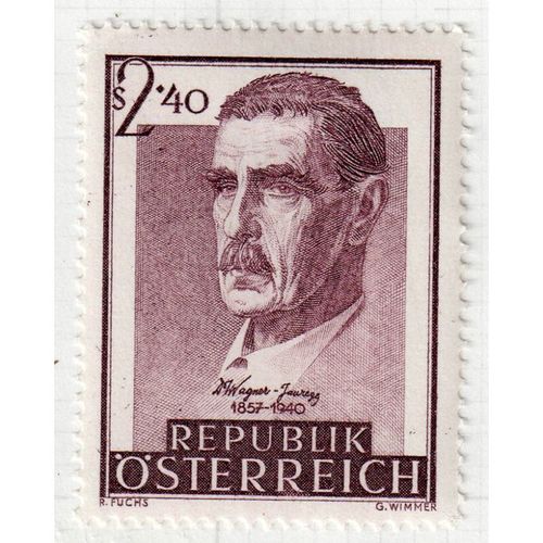 1957 AUSTRIA sg1289 2.40s PURPLE-BROWN MOUNTED MINT (GAP1)