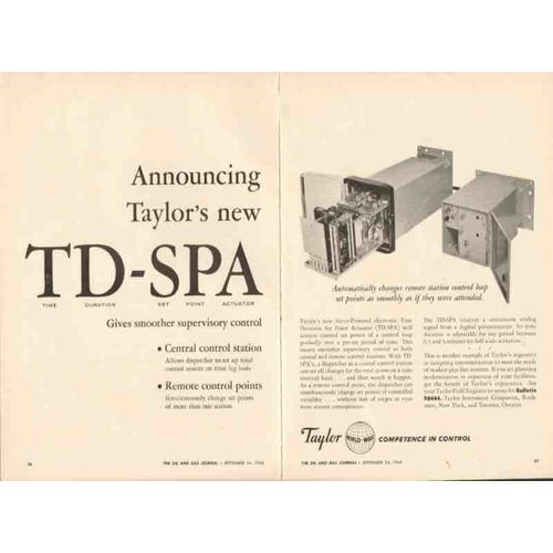 taylor instrument companies 1962 central control station vintage ad