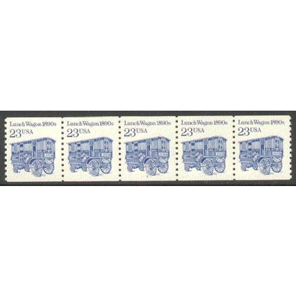 2464 23c Lunch Wagon Very Fine MNH Dry Gum PNC 2/5 P0648