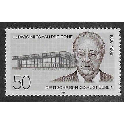 BERLIN - 1986 U/M 50pf ' L. M. VAN DER ROHE' (EBID66-059)