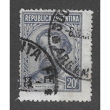ARG 1935 20c 'M. GUEMES' FINE USED (EBID79-099)