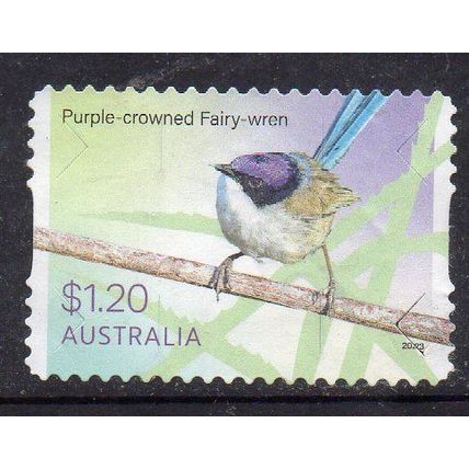 AUSTRALIA: 2023, PURPLE-CROWNED FAIRY-WREN, USED SELF-ADHESIVE STAMP. 426/7