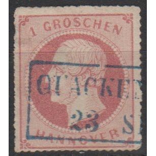 Mi: 23y used 1864 Hannover.Cat € 15