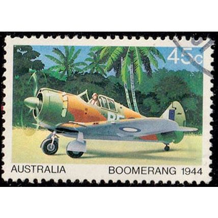 Australia 1980 Aircraft Boomerang 45c Used Stamp ,