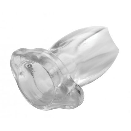 Small Peephole Clear Hollow Anal Plug Butt Peep Hole Ass Enema Play Beginner New