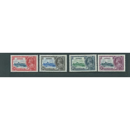 jamaica stamps george V silver jubilee set sg114 117 hm