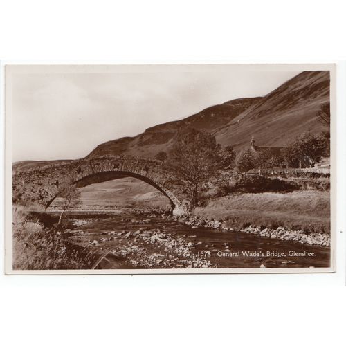 General Wade's Bridge Glenshee Perthshire J B White RP Postcard 1578