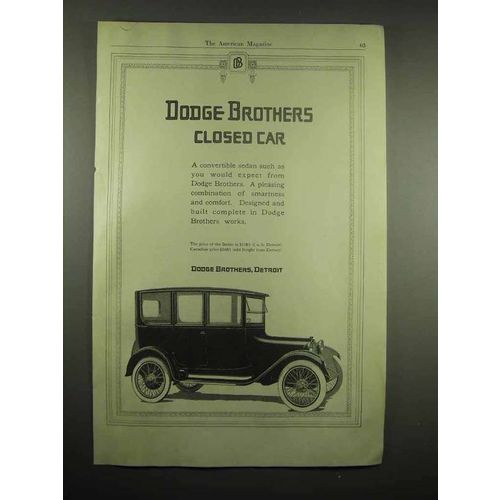 1917 Dodge Brothers Closed Car Ad