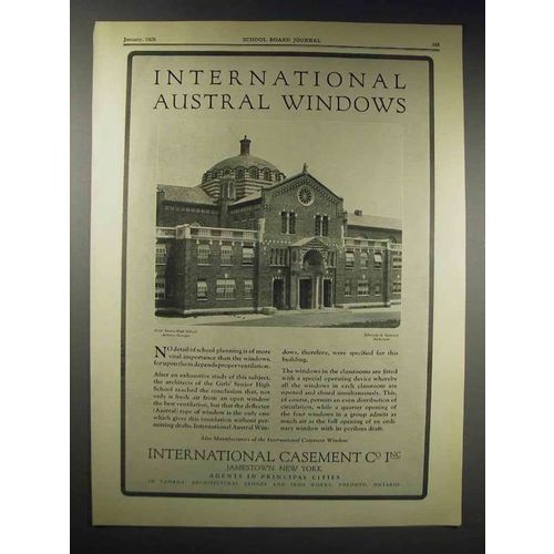 1929 International Window Ad - Girls Senior High School