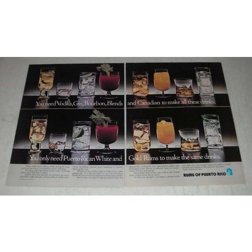 1985 Rums of Puerto Rico Ad - To Make All These Drinks