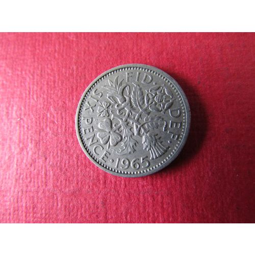 1965 QUEEN ELIZABETH II SIXPENCE FREE POST. (ed) o P