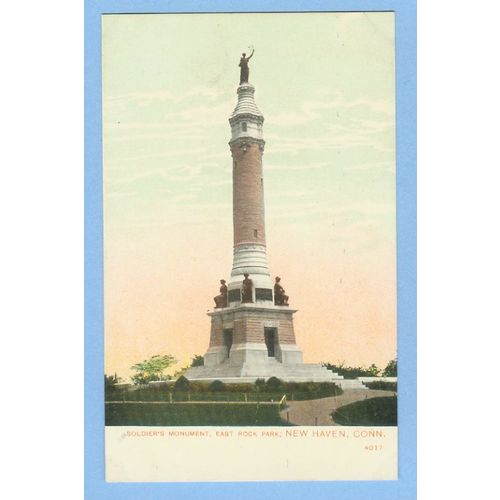 CT New Haven Soldiers Monument East Rock Park View Of Monument~625