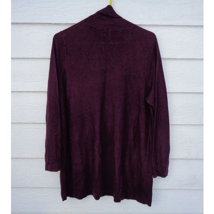 J. Jill Side Vent Turtleneck Tunic Top Womens XL Pima Cotton 44 Chest Plum