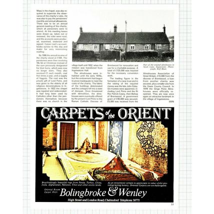 (5978) The Ingatestone Almshouses Essex - c.1983 Article