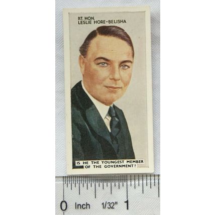 1935 Godfrey Phillips In the Public Eye No. 38 Rt. Hon Leslie Hore-Belisha