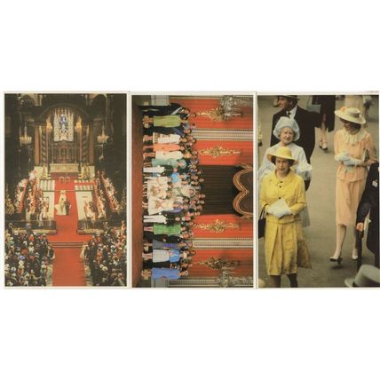 Princess Diana Royal Wedding Full Group Photo Aerial 3x Postcard s