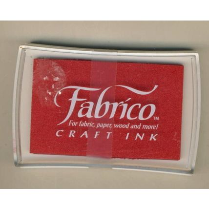 3 Fabrico Craft Ink Pad For fabric, paper, wood and more! RED BLUE BROWN