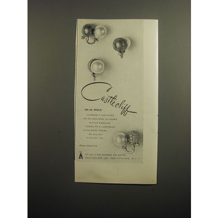 1960 Castlecliff jewelry Ad - Dual role