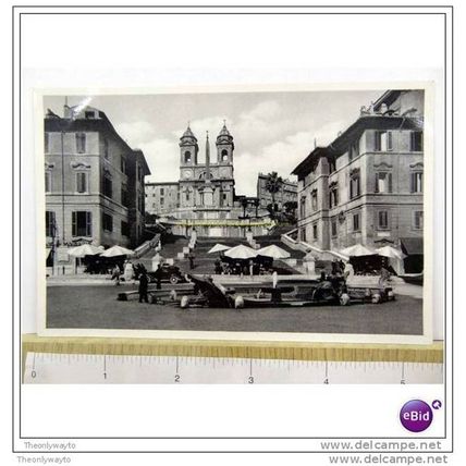 CHURCH OF TRINITA DEL MONTE, ROME, ITALY, 1937, Postcard