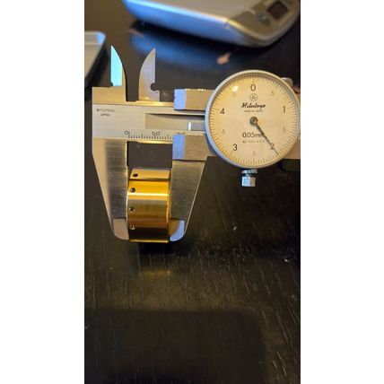 34*17mm Titanium Nitride coated piston for Brembo 84mm billet rear caliper Race